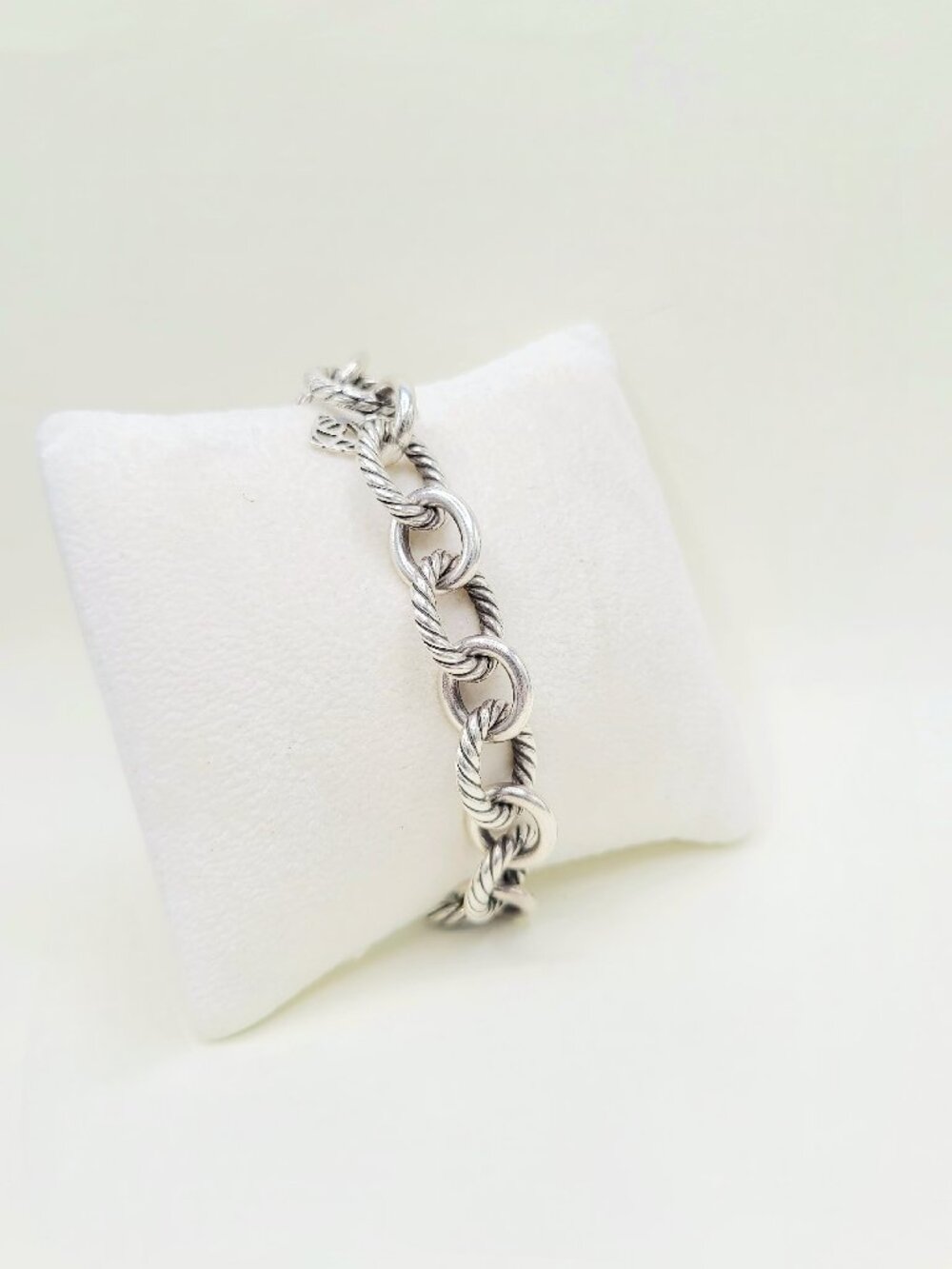 David Yurman Large Oval Link Chain Bracelet in Sterling Silver - 12mm - Sz Med